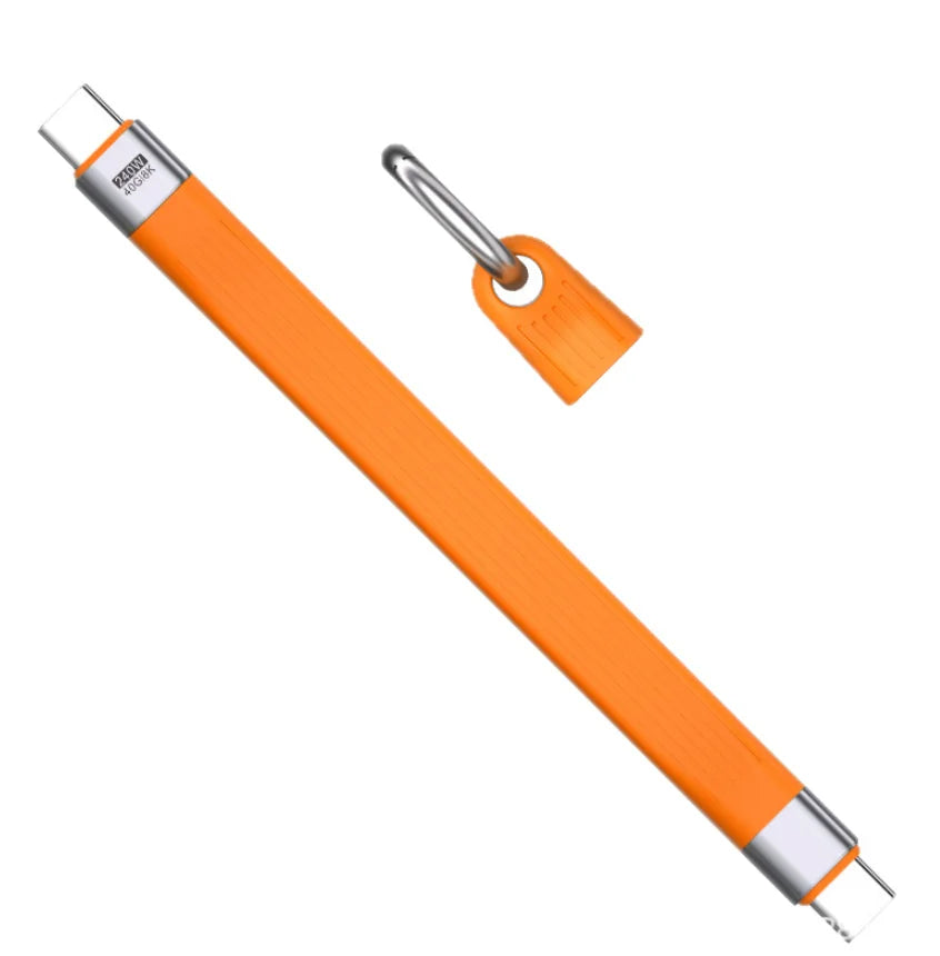 For Phones PD 240W Fast Charging Cable 40Gbps High‑Speed Data Transfer 8K Video Output Keychain Lanyard Cable Quake