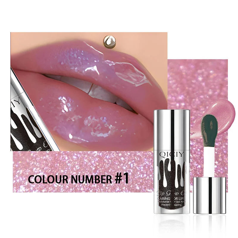 Pearlescent Color-Changing Lip Gloss,Natural Shining EffectLong-Lasting Moisturizing and Hydrating Lip Plumping Mirror Lip Glaze Quake 01