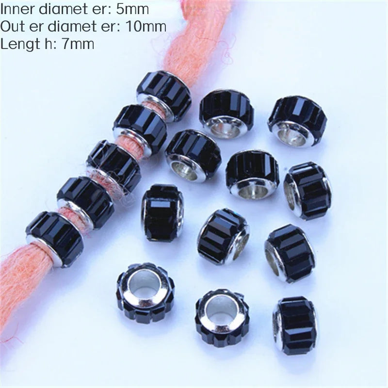 5pcs Hair Dreadlock Jewelry Hair Little Braids Decoration Beaded Bead Wig Headdress Hair Accessories Styling Tool Braiders Stuff Quake LQ684 8