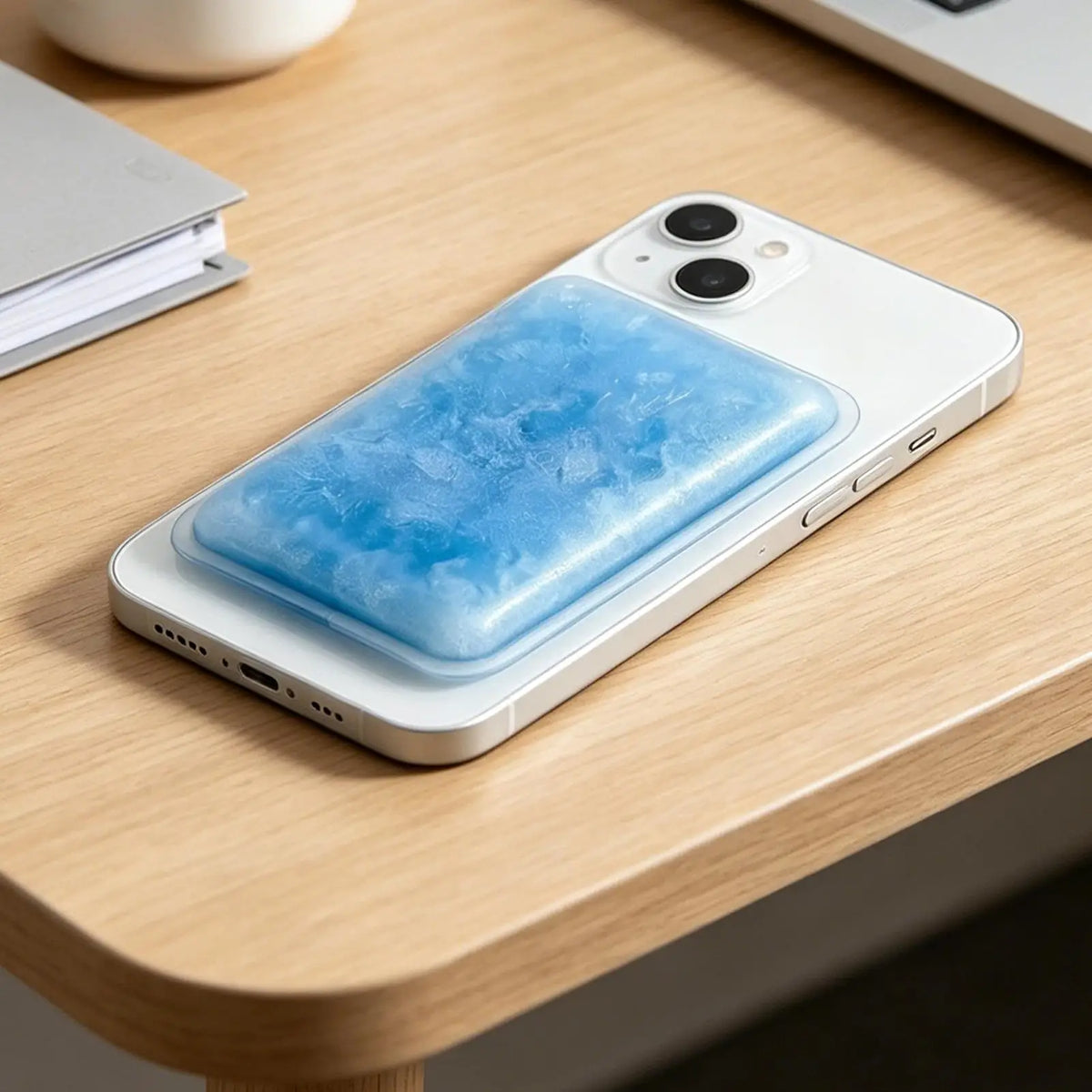 Cell Phone Cooling Pad Portable Reusable Soft Ice Pack Smartphone Back Cooler for Vlog Travel Home Office Camping Quake