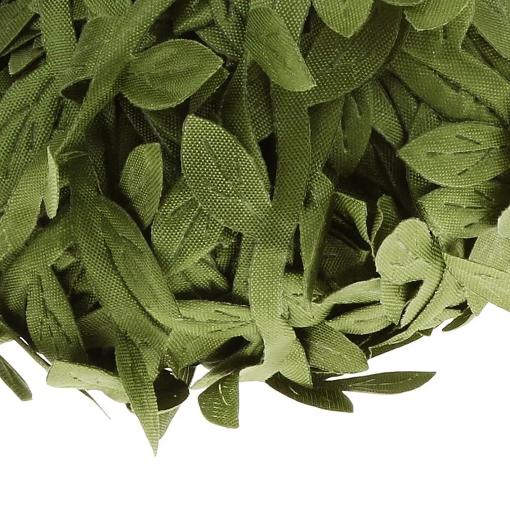 Fabric Leaves Green Artificial Foliage Garland for Wedding Decoration Door Crown Crafts Home Decor Quake