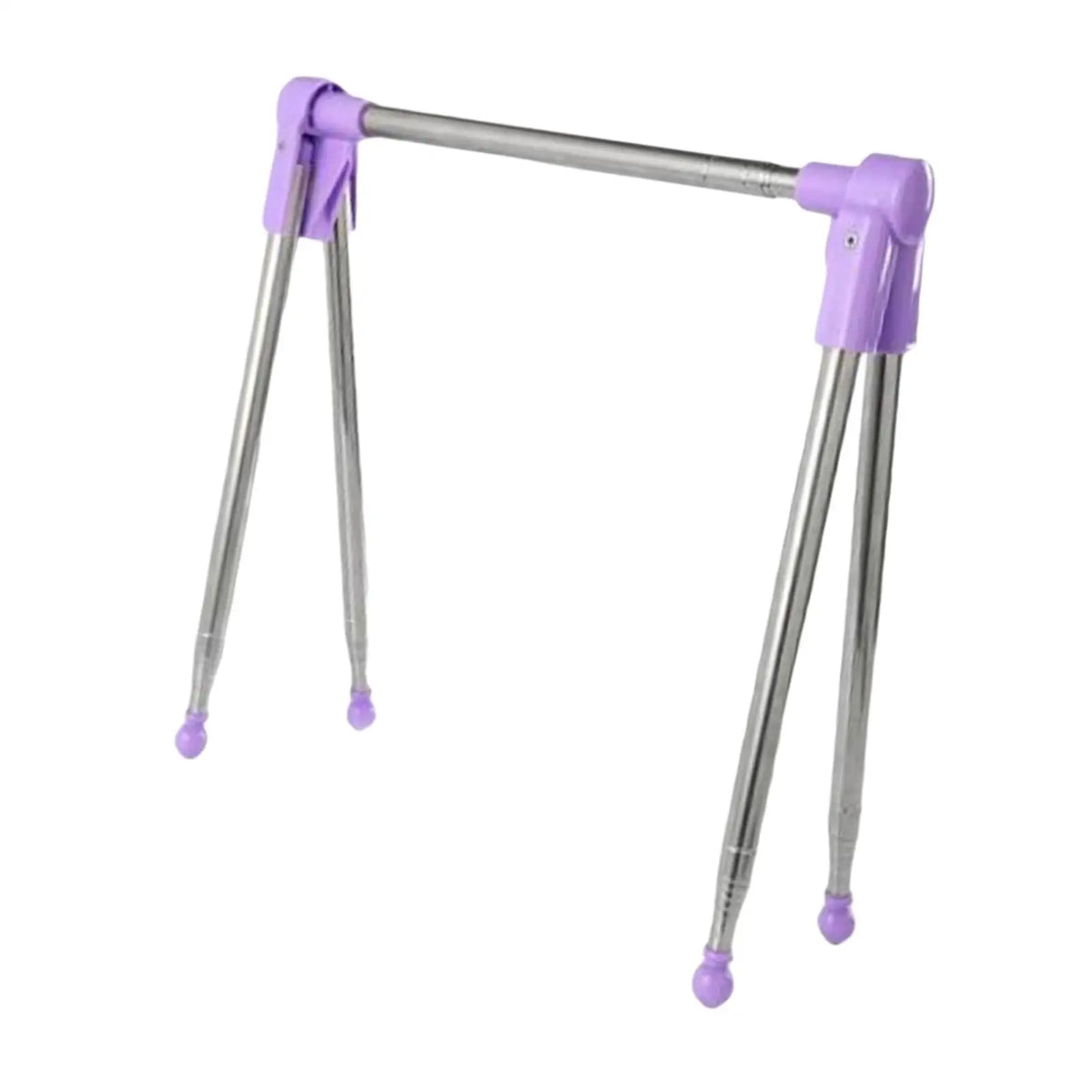 Portable Travel Garment Rack Mini Clothing Rack Lightweight Folding Clothes Rack for Cloakroom RV Balcony Camping Indoor Quake Purple
