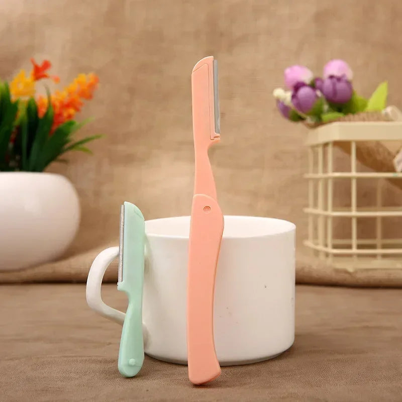 Safe Eye Brow Razor Eyebrow Trimmer Makeup Tools Face Body Hair Removal Shaver Blades Woman Eyebrows Shaping Knife Cosmetic Tool Quake