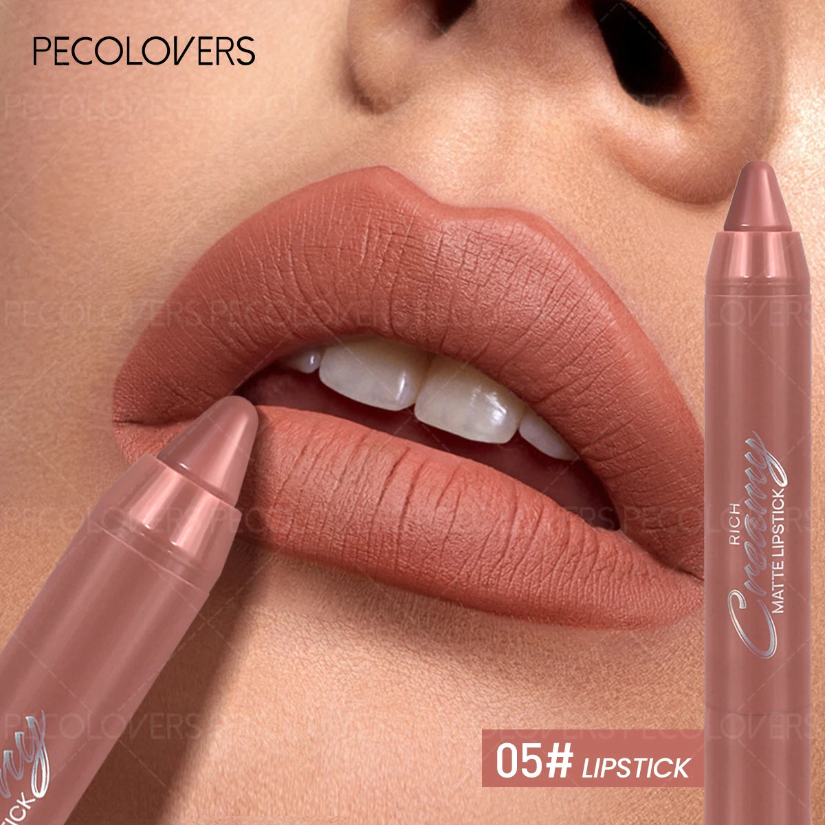 Colors Matte Lip Liner and Lipstick, Easy To Accurately Apply, Waterproof Long-lasting Non-sticky, Perfect Festival Gifts Quake 05