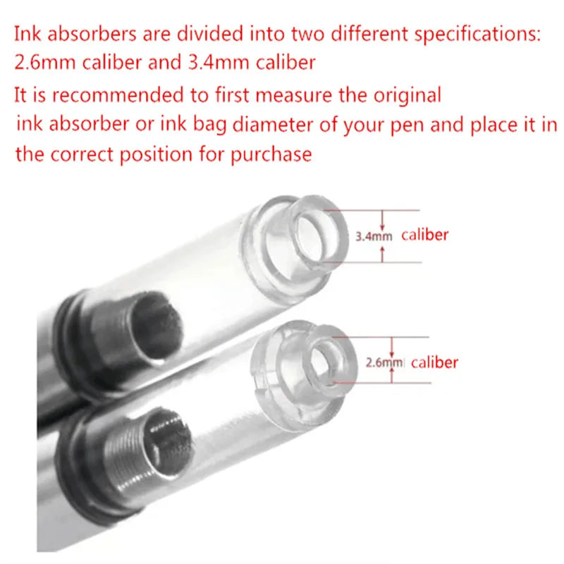 6pcs Rotary Ink Absorber Filler Cartridge Ink Converter Fountain Pen Ink Suction 2.6mm/3.4mm Caliber Pen Parts Quake