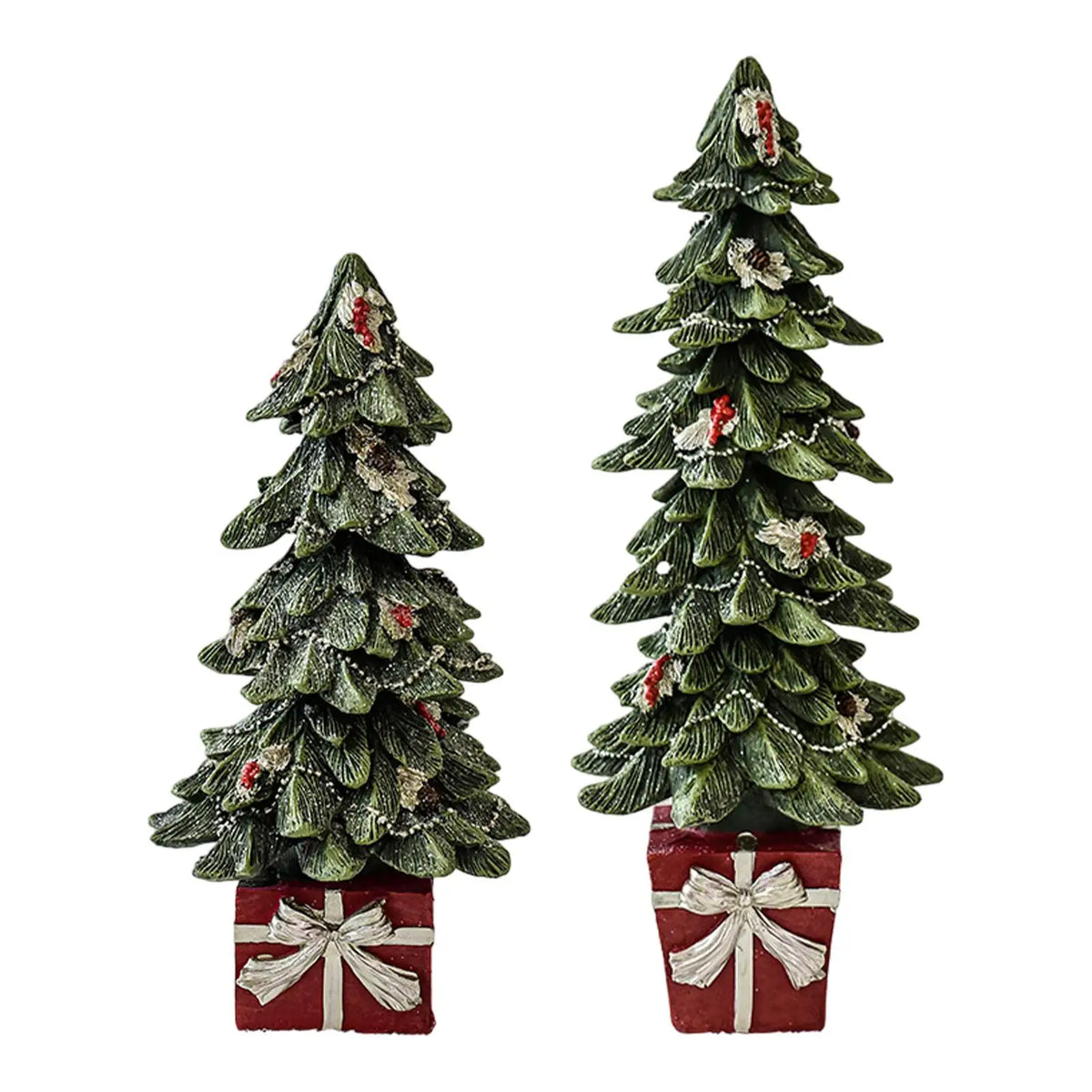 Tabletop Christmas Tree Figurine Christmas Decoration for Desk Living Room Quake