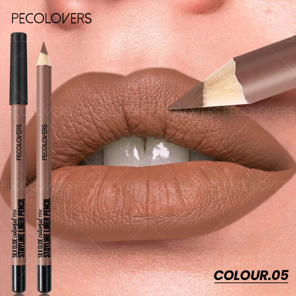1PC Matte Lipliner, Second Back Lip Contour, Plump and Charming Lips, Non Drying, Waterproof, Lip Cosmetics, Quake 05