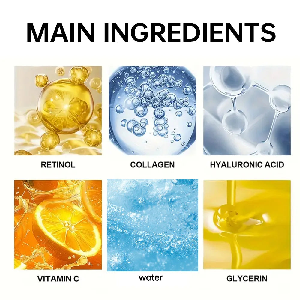 Vitamin C Facial Toner Cream Set Smooth Face Cream Moisturizing Day Cream Shrink Pores Skin Care Products Quake