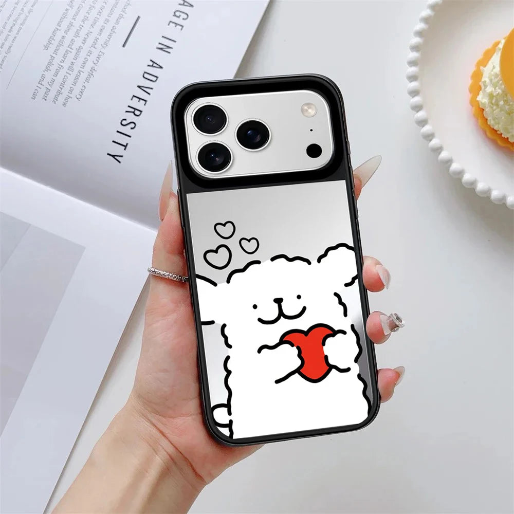 609077 Mirror Surface Magnetic Phone Case Cover for IPhone 13 14 15 16 17 18 Pro Max Case Quake
