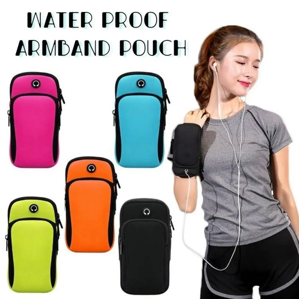 Neoprene Sports Armband Phone Case Breathable Mesh Waterproof With Headset Hole Black Blue Green Running Accessories Universal Quake