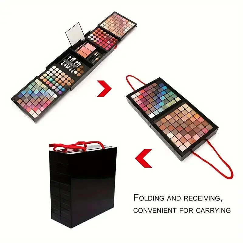 177 Color Makeup Set Including Eyeshadow Palette Blush Lip Gloss Concealer, All-in-One Women's Makeup Set, Complete Set with Mir Quake