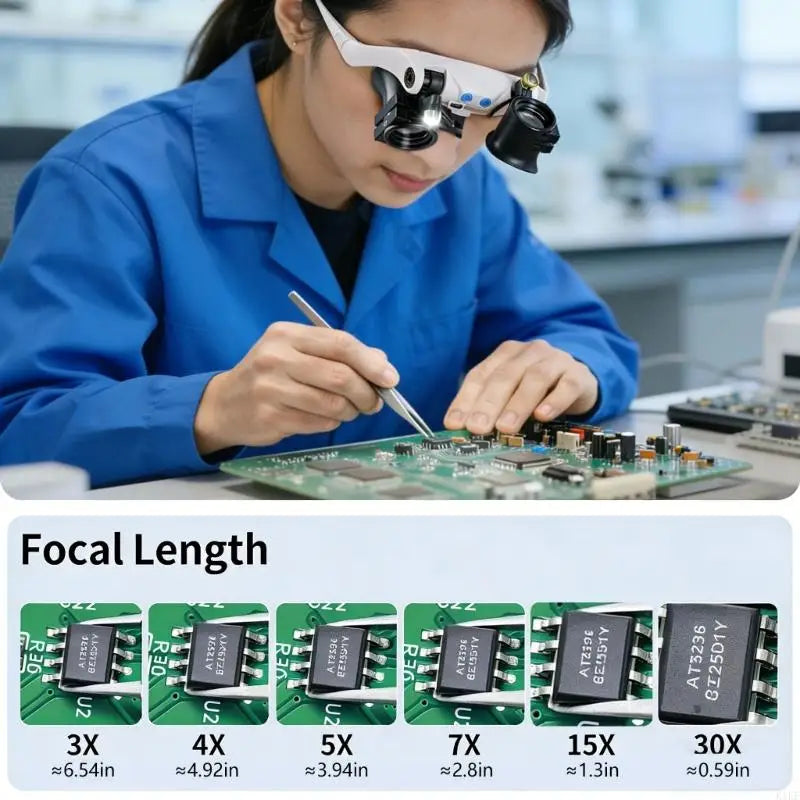 Multifunctional LED Magnifier Head Mount 10X 15X 20X 20X Glass Adjustable LED For Electronics Repair K1KF Quake CN