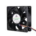 7500RPM DC12V 5.0A Cooling Fan For Antminer Bitmain S7 S9 4-Pin Connector Brushless Replacement Cooler Low Noise 120*120mm Quake Black black NO RGB|China Mainland