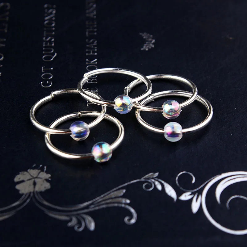 5pcs/Pack Stars Ring Charms Hair Braid Dread Dreadlock Beads Clips Cuffs Rings Jewelry Dreadlock Clasps Hair Accessories Tools Quake 5pcs 8