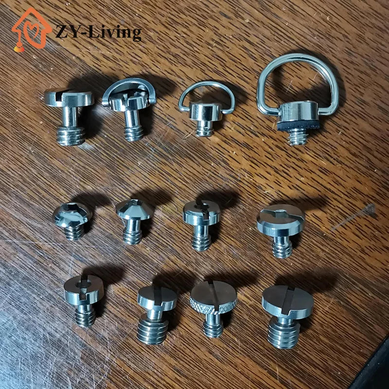 1/4inch D-Ring Tripod Screw Mounting Screw Adapter for Camera Camcorder Tripod Monopod QR Quick Release Plate Adapter Screw Quake