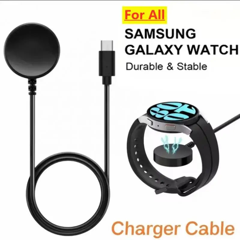 Portable Magnetic Watch Wireless Charger USB Cable Fast Charging Dock Station For Samsung Galaxy Watch 8 7 6 5pro 5 4 3 Active 2 Quake
