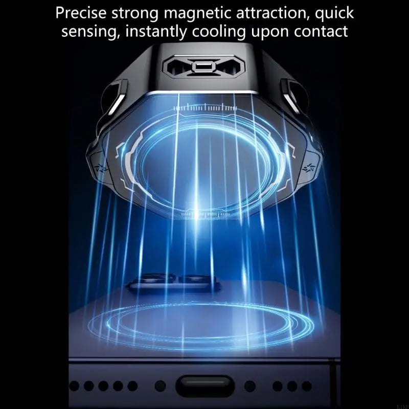 Phone Coolers Portable Led Rechargeable Cooling Fan Phone Radiator Led Light for Phone/Tablet K1KF Quake
