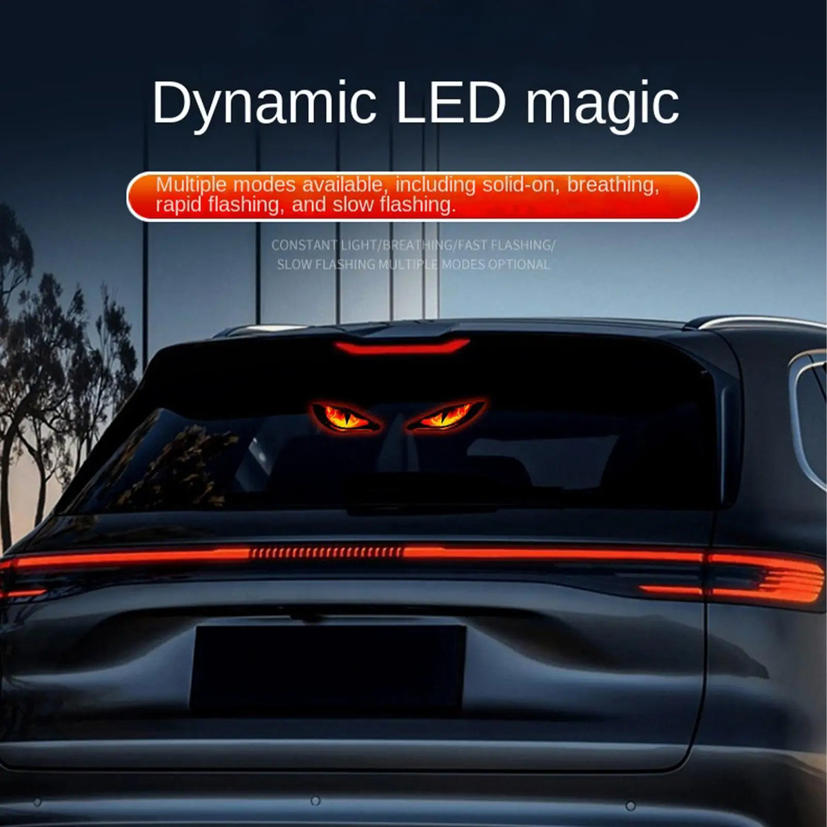 Solar Eye LED Warning Light Waterproof Reflective for SUV Truck Van RV Bike Motorcycles Sports Daily Windshield Rear Garage Driv Quake