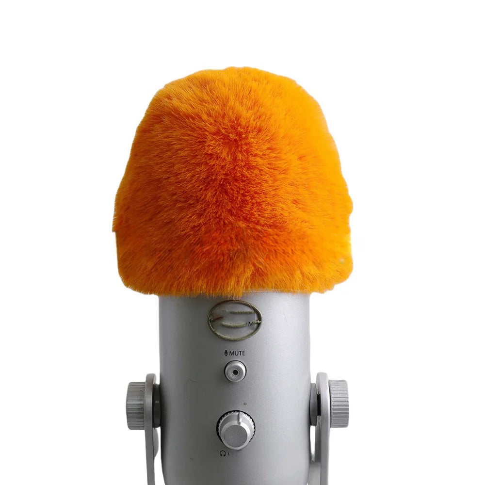1PC 2 Colors Plush Microphone Cover Microphone Furry Windshield Muff Mic Wind Screen Fluffy For Blue Yeti Condenser Microphone Quake