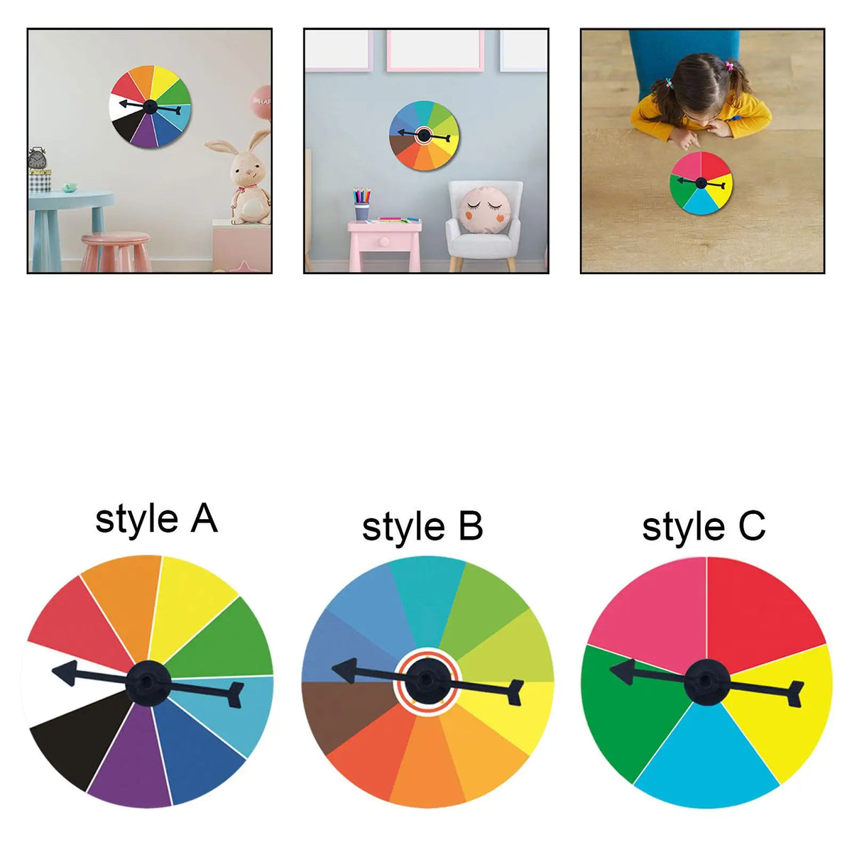 Wall Mount Prize Turntable Compact Hanging Portable Erasable Reusable Fortune Wheel for Pub Carnival Fortune Game Supermarkets Quake