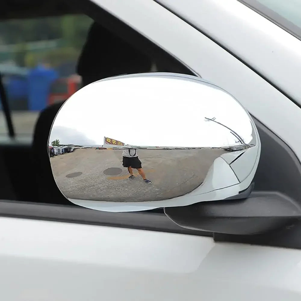 For Jeep Compass 2011-2015 Car Sticker Rearview Side Mirror Cover Wing Cap Exterior Door Rear View Case Trim Chrome Silver ABS Quake