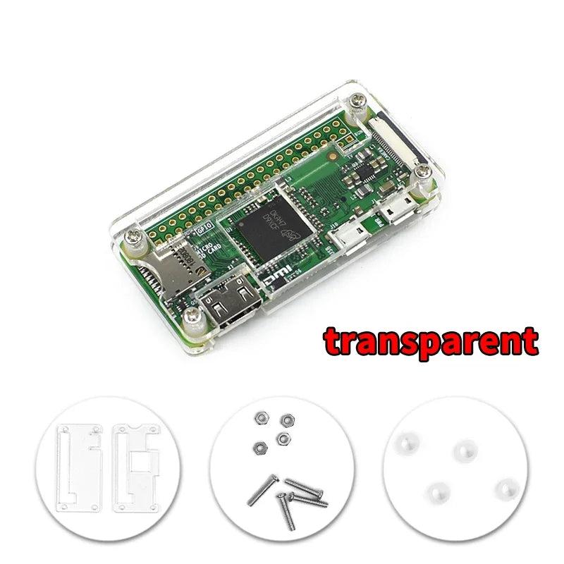 Zero Acrylic Raspberry Pi Case 3 Colors Box Shell Transparent Black Blue Acrylic Enclosure Clear Box for RPI Zero Quake transparent
