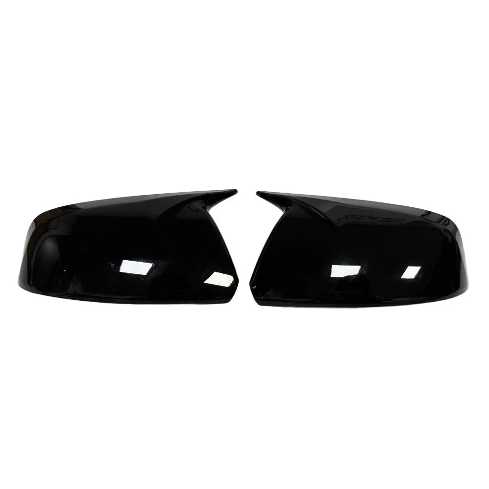 For Mercedes Benz W245 W169 2008-2012 2x Car Sticker Rearview Side Mirror Cover Wing Cap Exterior Case Trim Accessories Vehicle Quake Gloss Black