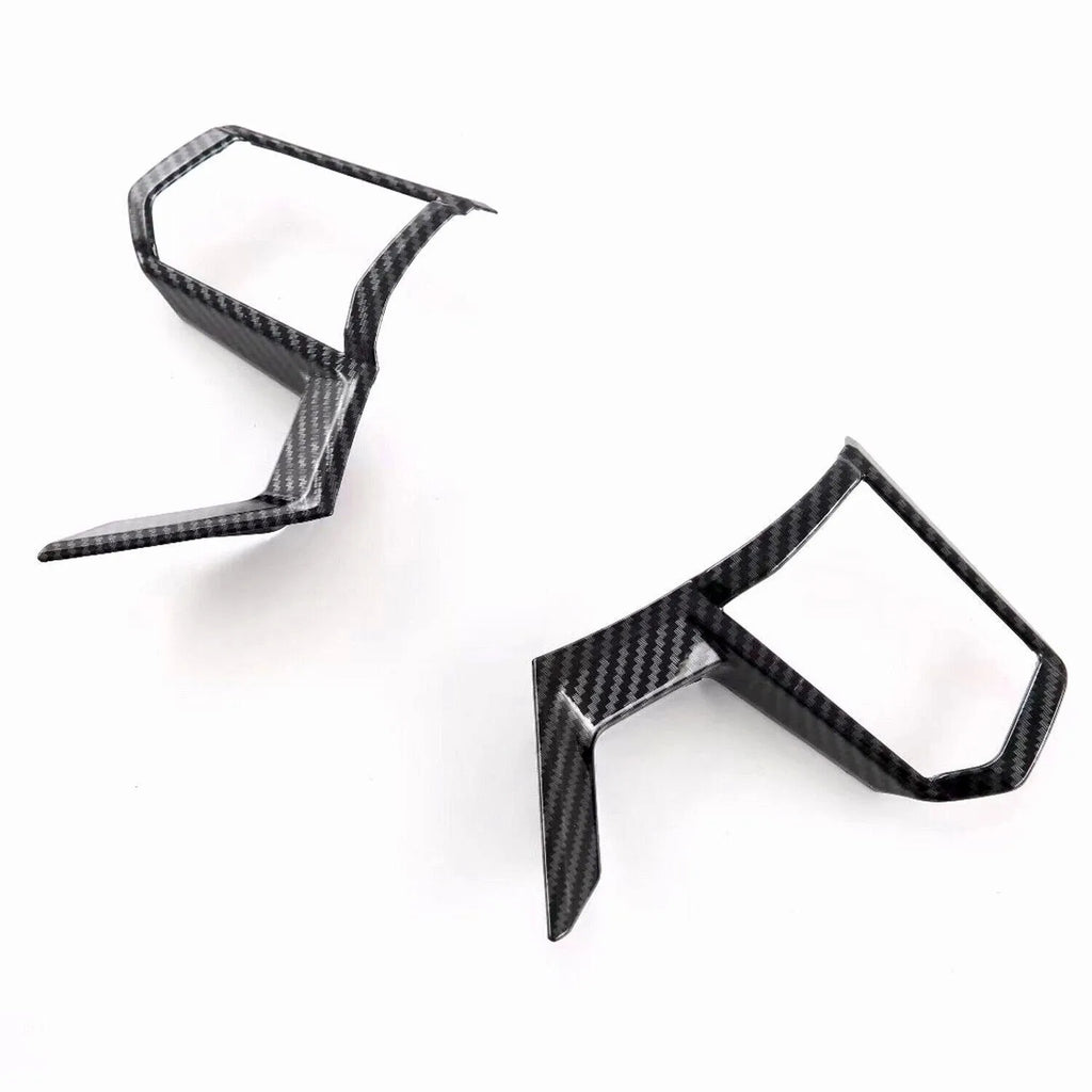 For Mitsubishi Outlander 2022-2024 ABS Carbon Fiber Style Inner Sticker Car Interior Steering Wheel Cover Trim Frame Decotation Quake