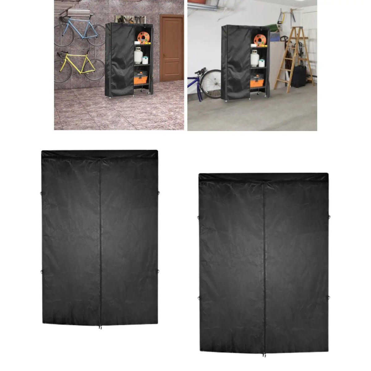 Storage Shelf Cover, Bookcase Cover, Dustproof, Waterproof, Breathable, Black, Shelf Protector, Quake