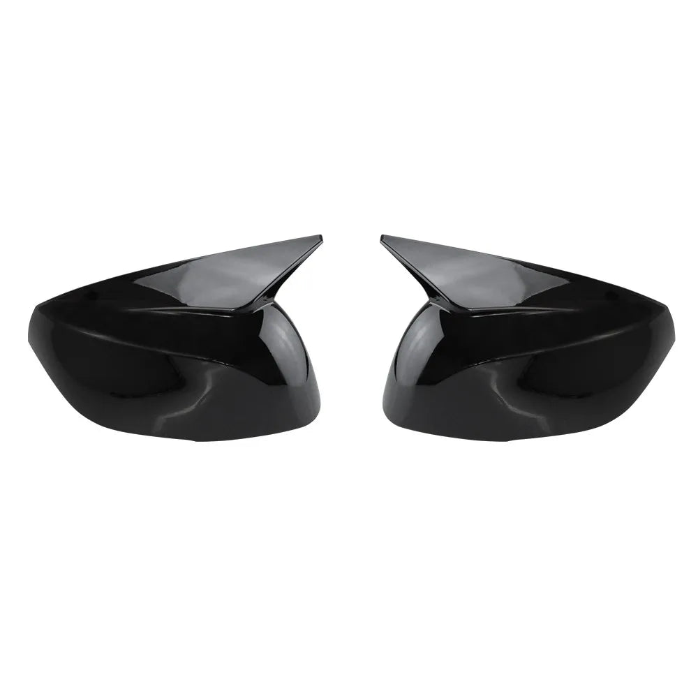 For Infiniti QX50 QX55 2019-2024 2x Car Sticker Rearview Side Mirror Cover Wing Cap Exterior Case Trim Accessories Vehicle Decor Quake Gloss Black