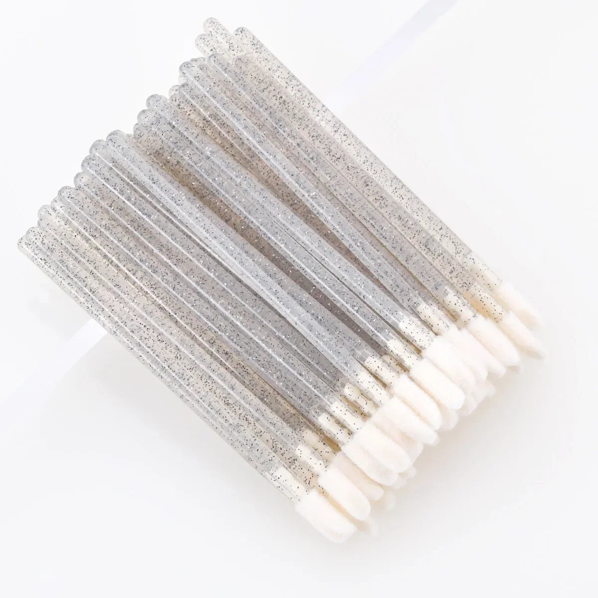 50Pcs/Lot Disposable Crystal Handle Eye Shadow Lip Brush Eyelash Extension Applicator Cleaning Brushes Cosmetic Tool Quake F