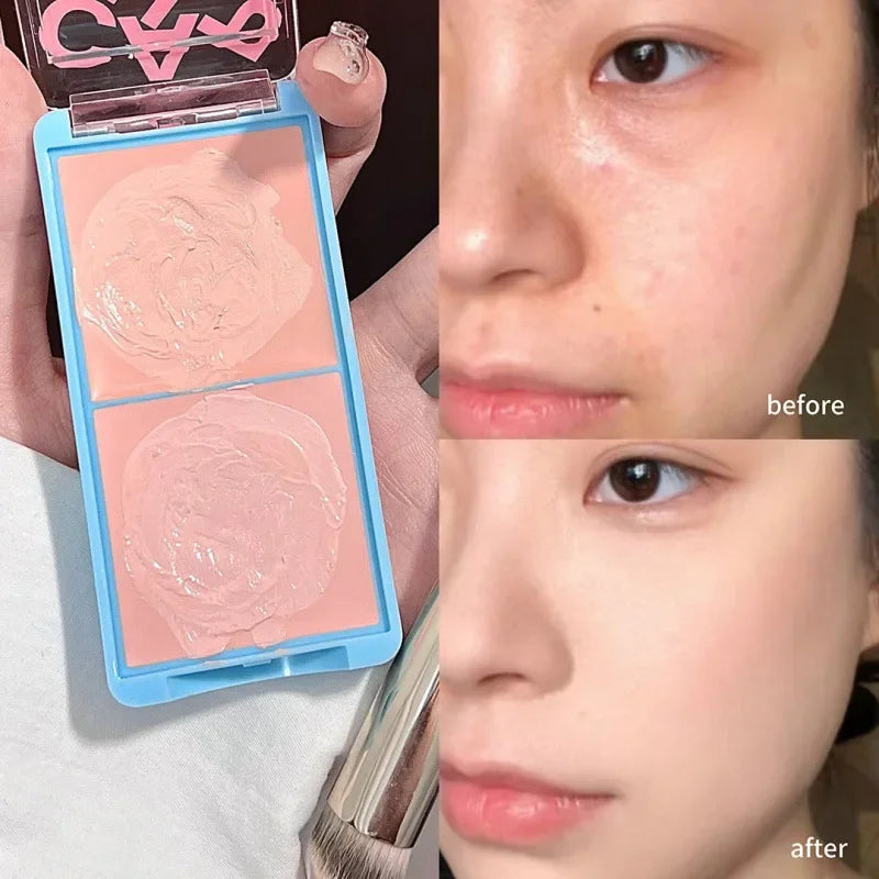 CAPPUVINI Pumbaa Plate Brightening Cream Pink High-Gloss Matte Finish Two-Color Facial Moisturizer for Complexion Brightening Quake