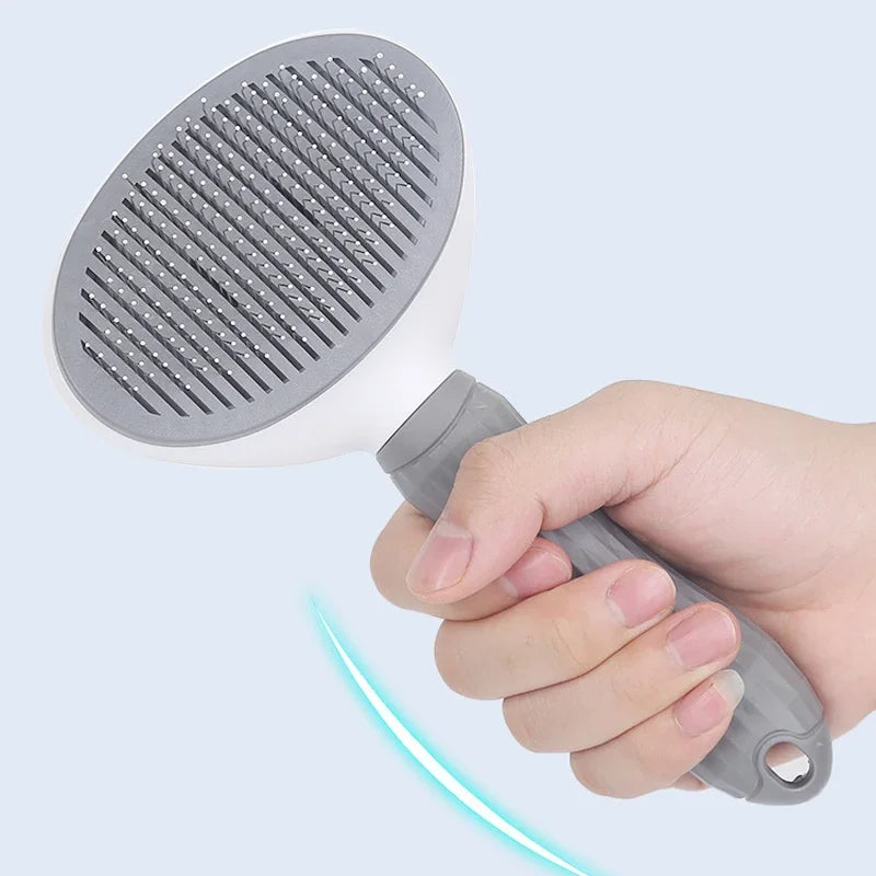 1PCS Pet Hair Removal Brush Dog Hair Comb Stainless Steel Automatic Hair Fading Cat Comb Pet Cleaning Grooming Supplies Quake