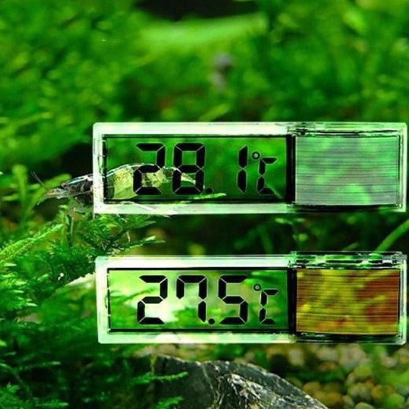 1pc Aquarium Thermometer 3D Digital LED Electronic Fish Tank Temperature Fish Turtle Temp Meter Aquarium Decoration Quake