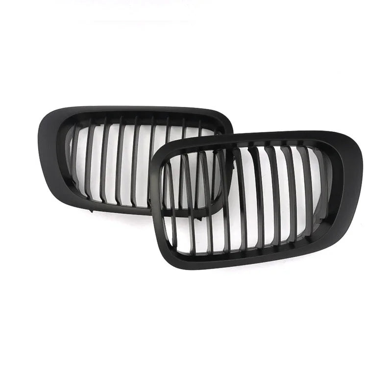 For BMW 3 Series E46 M3 2 Doors 1999-2003 2x Car Grille Front Kidney Grill Single Line Style 51138208685 51138208686 Decoration Quake