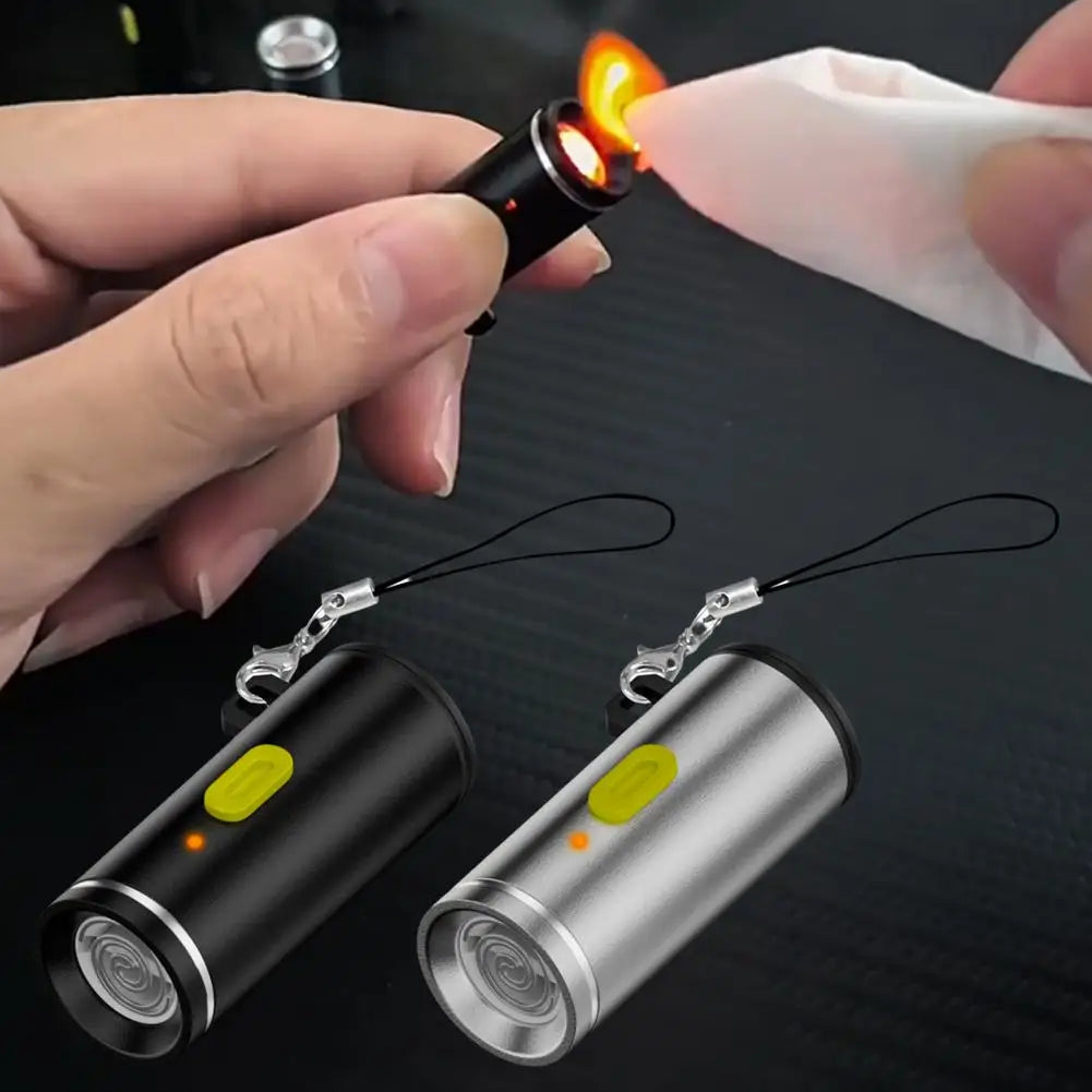 Type-C Mini Windproof Heating Wire Electronic Matchless Lighter Portable Outdoor Small Flame Starter Quake