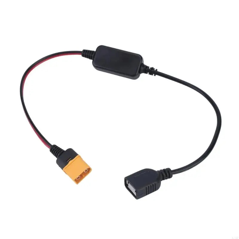Voltages Converters Cable with 60 Male Input, USB-A Female Port, and Inline Module for Converting DC12-24 V Battery Power K1KF Quake