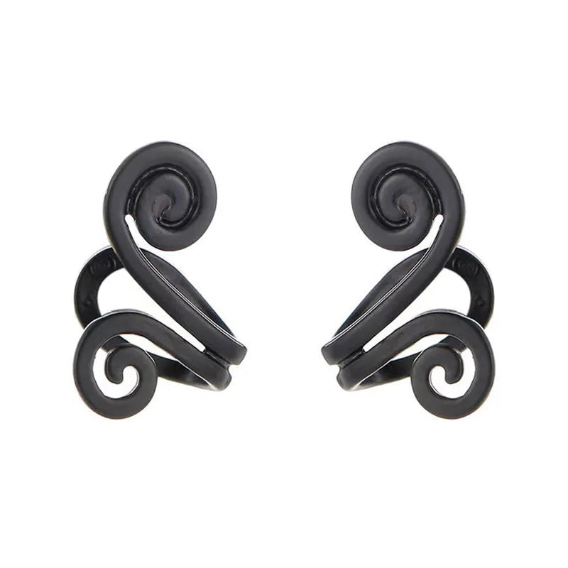 Healthcare Weight Loss Non Piercing Earrings Acupressure Slimming Earrings Slimming Healthy Stimulating Acupoints Gallstone Clip Quake Black