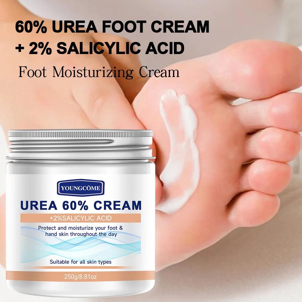60% urea cream+2% salicylic acid moisturizing foot care cream can moisturize your FOOT,improving dryness and roughness Quake
