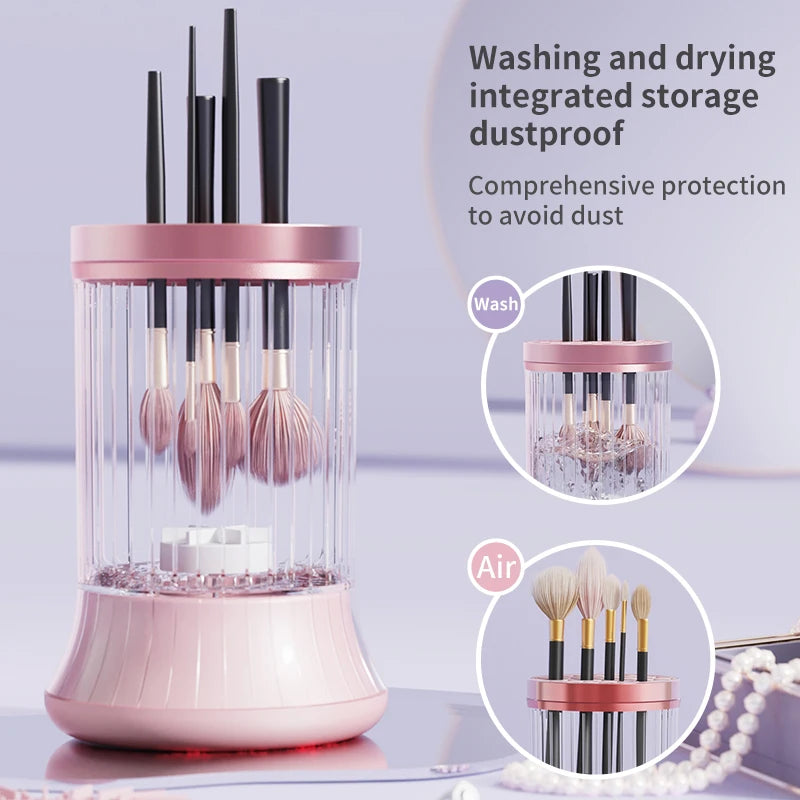 Rechargeable Makeup Brush Cleaner Machine Multifunctional Cleaning Drying Tool Quake