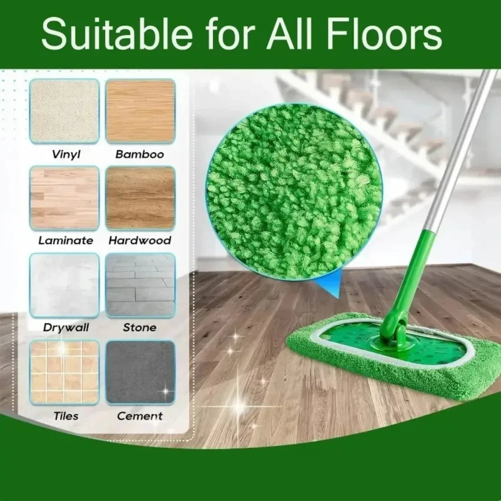 20/1PCS Reusable Mop Head Replacement Covers Microfiber Floor Mop Pads Multifunctional Shoes Covers Household Cleaning Tools Quake
