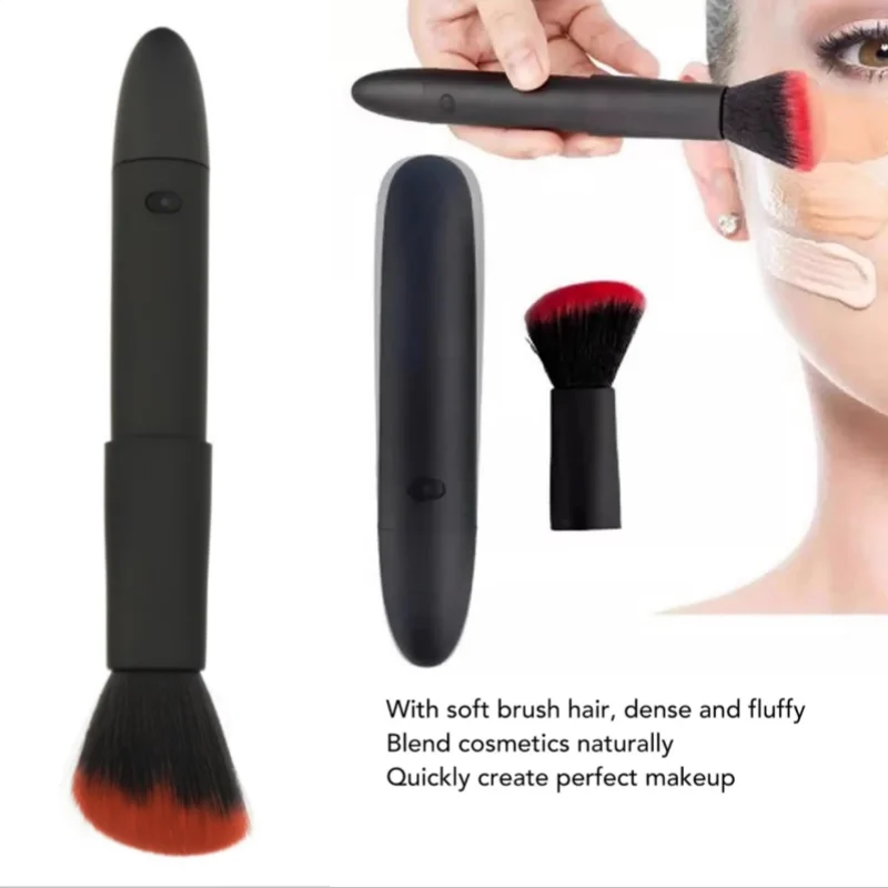 Electric Makeup Brush 10 Gears Rechargeable Multifunctional Blush Brush Face Brush Comfortable Soft for Home Travel Makeup Quake