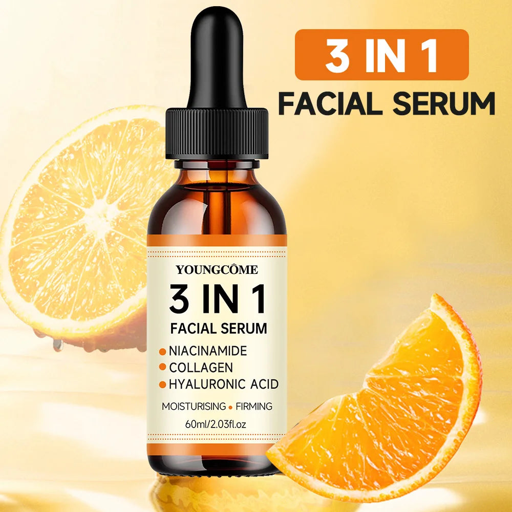 Face Serum 3 in 1 Nicotinamide Anti-Aging Wrinkle Face Serum Facial Moisturizing Brightening Firming Facial Essence Face Quake