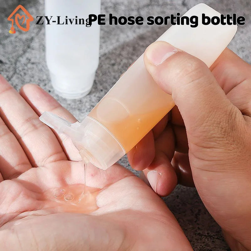 10Pcs 30/50ml Empty Squeeze Tube PE Soft Tubes Facial Cleanser Bottle Cosmetic Packaging Travel Bottle Refillable DIY Container Quake