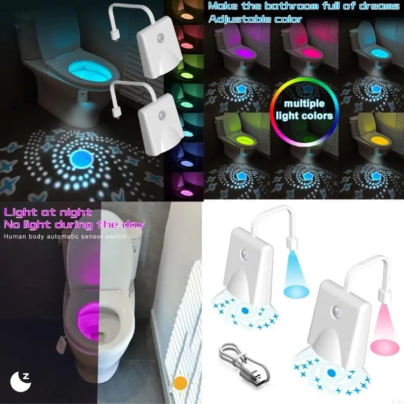 Energy Saving LED Toilet Light With Creative Projection Pattern Human Body Sensors And Long Lasting Battery For Bathroom K1KF Quake