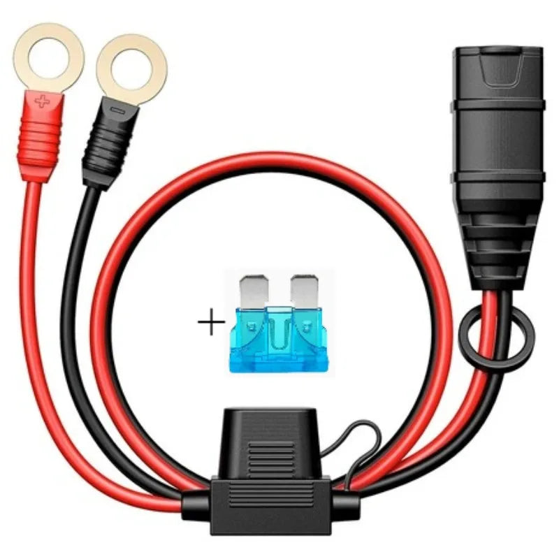 1/2pcs with M6/10 Silicone Cable Car Plug Fast Charging Connector Cable Compatible with NOCO GC008X Connect Cable 12AWG Quake 1PCS M6 0.5M