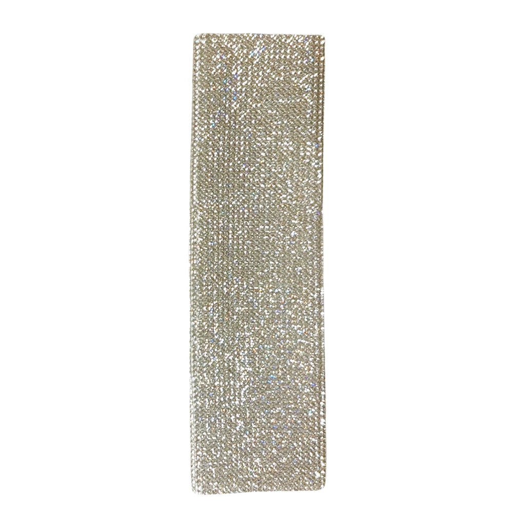 Rhinestones Microphone Cover,Wireless Microphone Decorative Sleeve For Disco, Stage,Party,TV Show Quake white