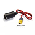 Universal Car Charger Adapter XT60 Male & Female to Cigarette Lighter Female Socket High‑Current Pure Copper Conversion Cable Quake XT60-Female With fuse 5M