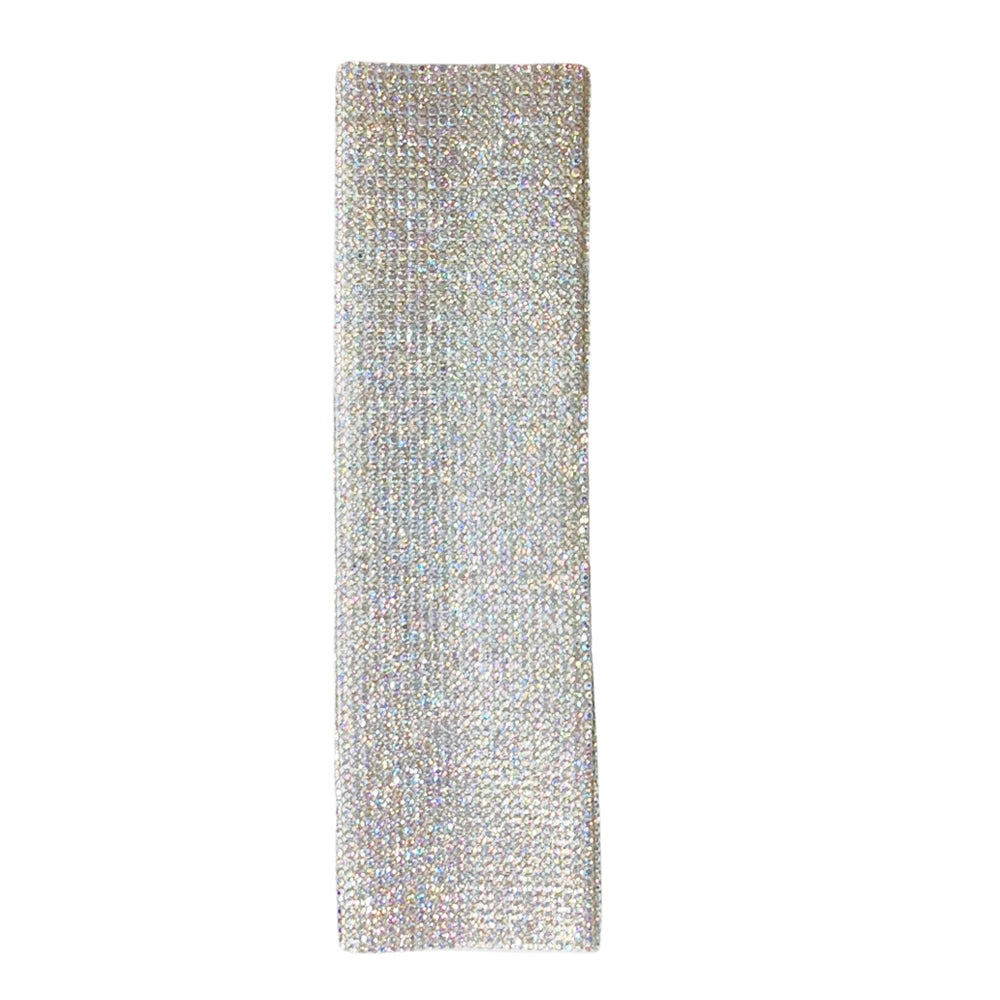 Rhinestones Microphone Cover,Microphone Sleeve Bling Compatible with Universal Wireless Microphone for Disco,Stage,Party,TV Show Quake white colorful