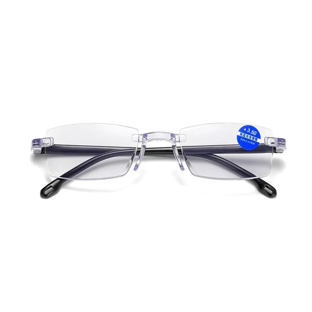 Ultra-Light Rimless Reading Glasses for Men & Women - HD Presbyopic Readers Quake 350